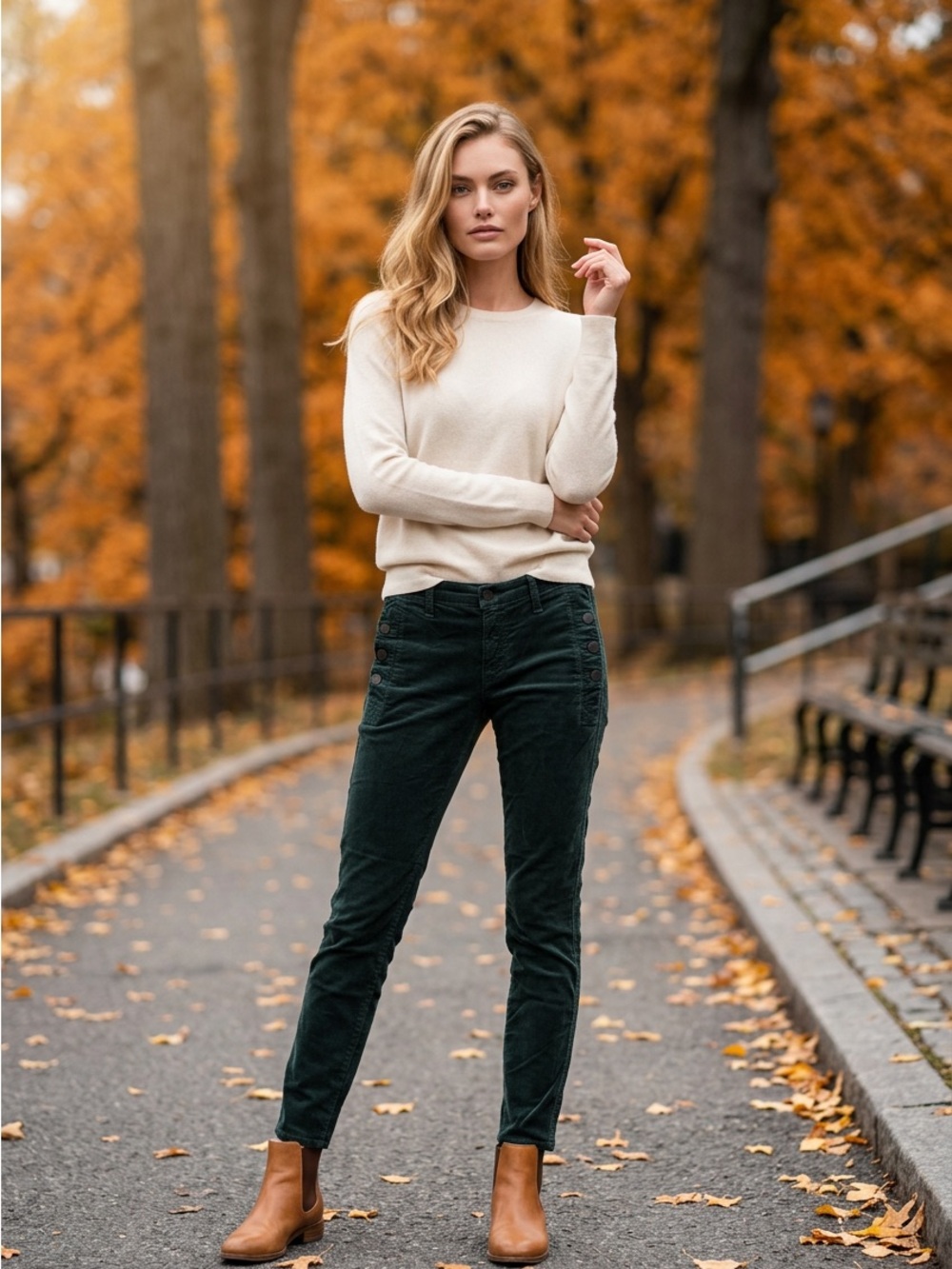 J Brand Women's Size 27 Moorland Green Velvet Straight Jeans MSRP $248